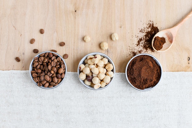 Varietà di caffè aromatico con nocciola