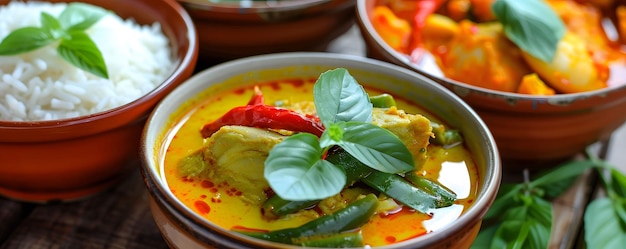 Varietà di curry thailandese verde