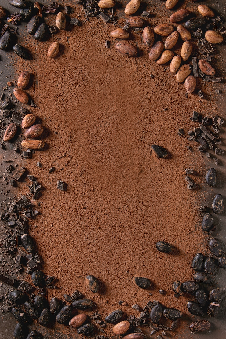 Foto varietà di fave di cacao