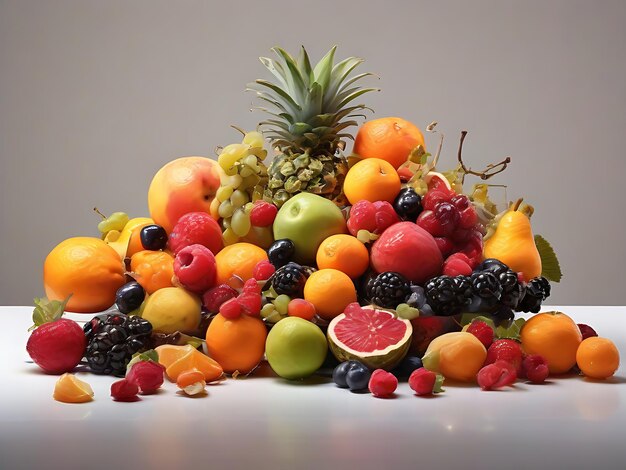 varietà di frutta deliziose ai generate