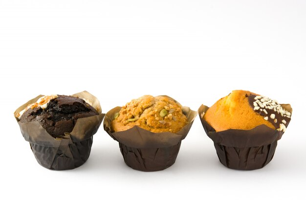 Varietà di muffin isolati