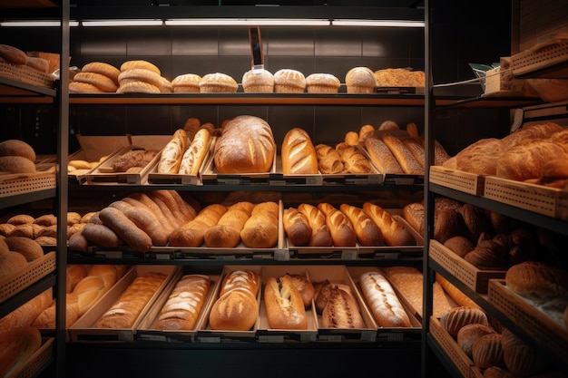 Varietà di pane al panificio
