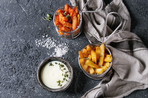 Varietà di patatine fritte