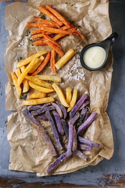 Varietà di patatine fritte