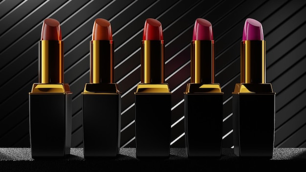 Varietà di rossetto colorato