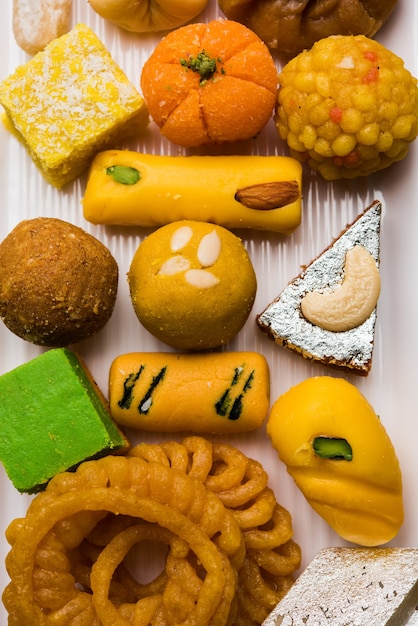 Varietà indiana dolce o mithai per il festival Diwali