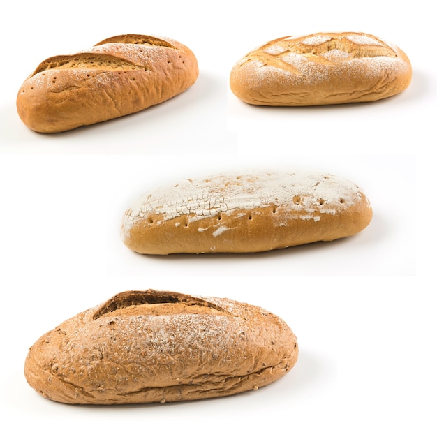 Vario pane delle baguette isolato