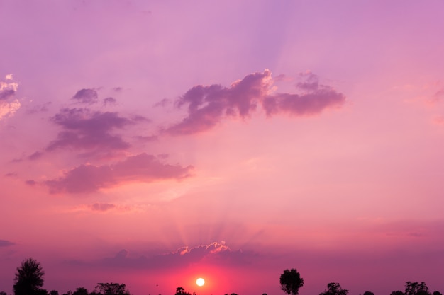 Variopinto del tramonto, sfondo naturale