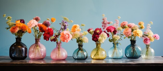 Vasi con fiori sul tavolo