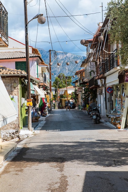 Vasiliki town street Grecia Lefkada estate
