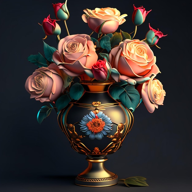 Vaso di fiori fiore pastello fiore in vaso pastello