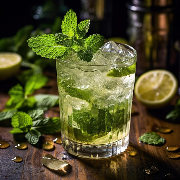 Vaso di mojito IA generativa