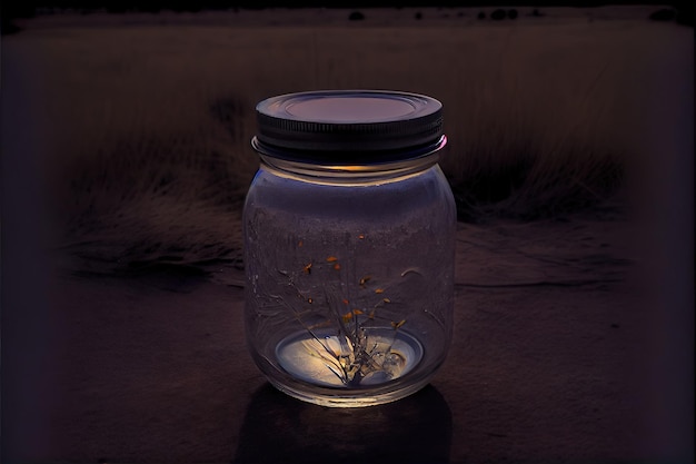 Vaso di vetro con fiore in natura