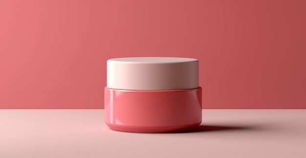 Vaso per crema cosmetica antietà imposta la pubblicità per il tuo prodotto Immagine generata dall'intelligenza artificiale