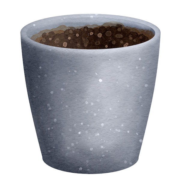 Vaso per piante in stile acquerello