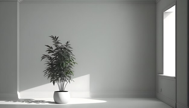 vaso su un tavolo, con grano, interior design con spazio per lettere, rendering 3d