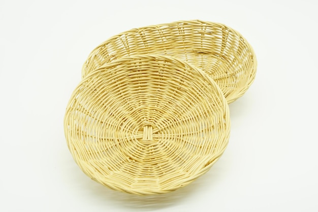 Vassoio in vetro in rattan