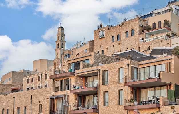 Vecchi edifici sulla costa di Jaffa