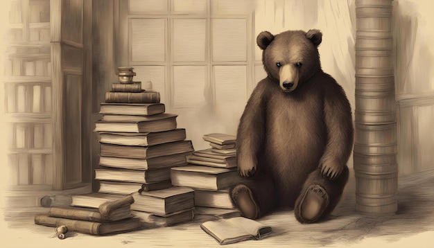 vecchi orsi e vecchi libri d'epoca