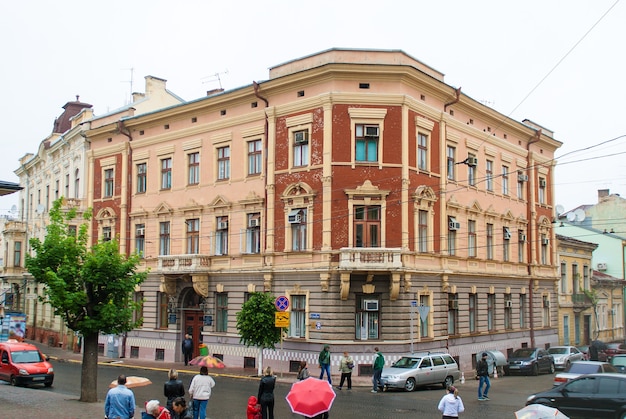 Vecchia casa nel centro di Chernivsti. Ucraina