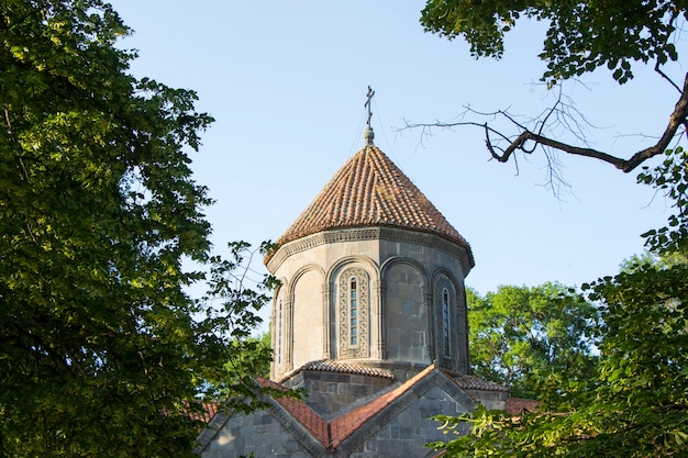 Vecchia chiesa georgiana a Manglisi, Georgia. Vecchia architettura e natura.