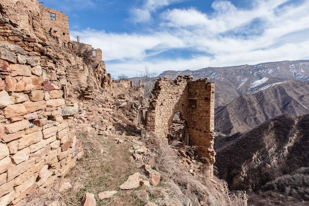 Vecchia città abbandonata di Gamsutl Repubblica del Daghestan, Russia. Caucaso