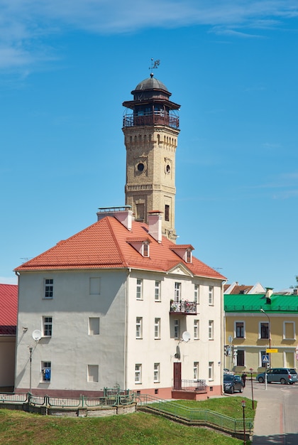 Vecchia costruzione centrale della caserma dei pompieri. Grodno, Bielorussia