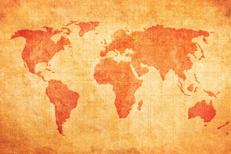 Vecchia mappa del mondo