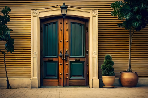 Vecchia porta anteriore o porta posteriore in legno vittoriano blu e una finestra come sfondo o elemento di design di sfondo