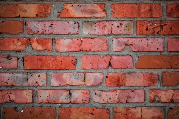 Vecchia priorità bassa del muro di mattoni del grunge