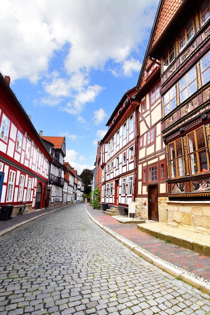 Vecchia strada a Hildesheim in Germania