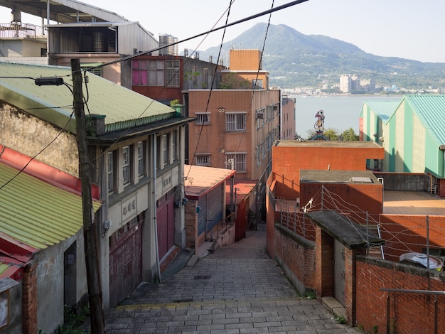 Vecchia strada di Tamsui, Nuova città di Taipei, Taiwan.