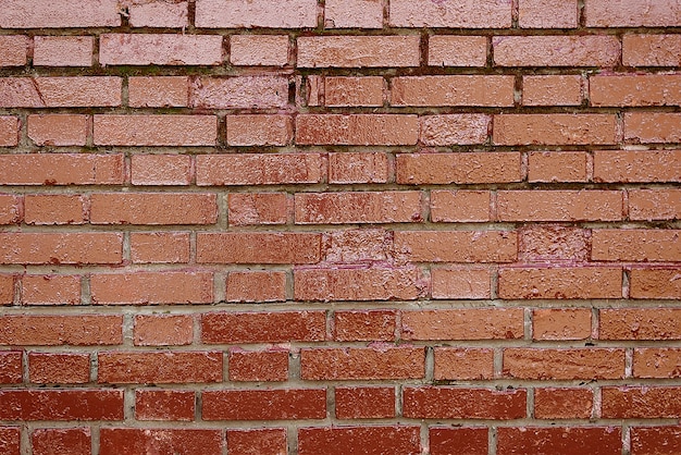 Vecchia struttura del fondo del muro di mattoni dipinta rosso scuro