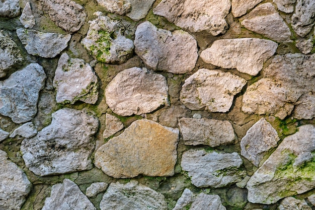 Vecchia struttura della parete di pietra della roccia