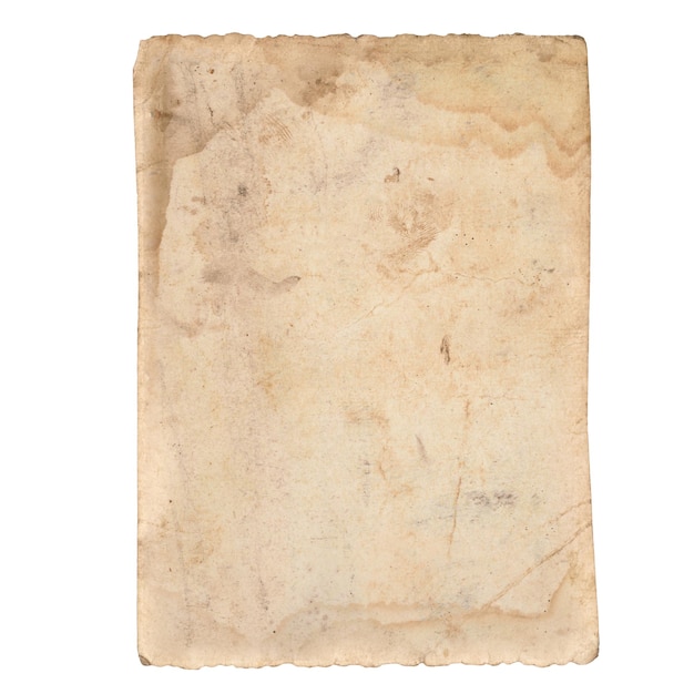 Vecchia struttura di carta vintage isolata su sfondo bianco