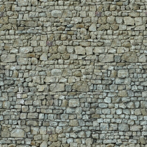 Vecchia struttura di parete in pietra e sfondo con disegno di piastrelle rustiche