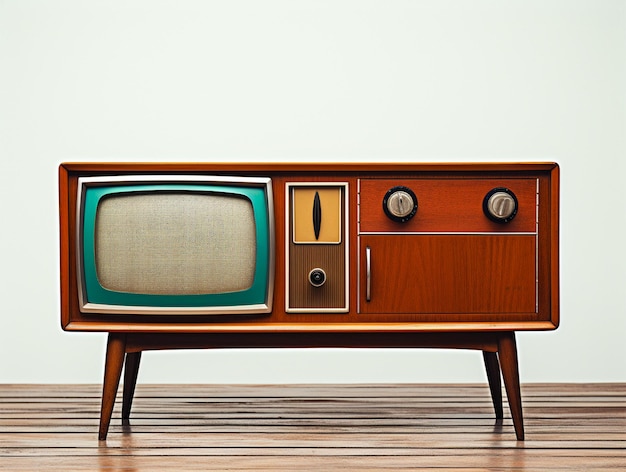 Vecchia televisione vintage nel soggiorno