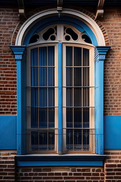 Vecchie finestre su antico edificio