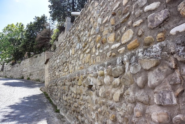 Vecchie fortificazioni a Sighnaghi, la capitale della regione vinicola di Kakheti in Georgia Alazani Valley, maggio 2019