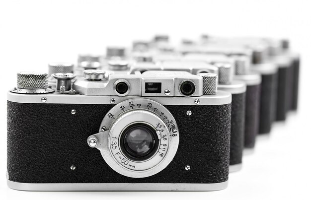 Vecchie macchine fotografiche meccaniche