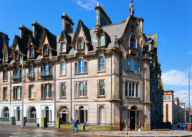 Vecchio edificio su Castle Terrace Street a Edimburgo in Scozia nel Regno Unito.