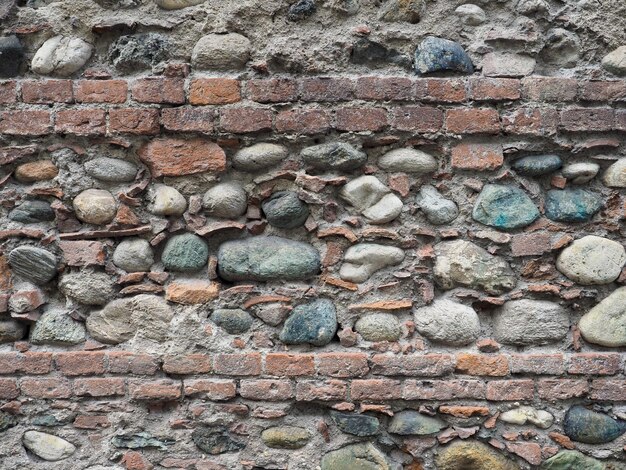Vecchio fondo del muro di pietra del mattone