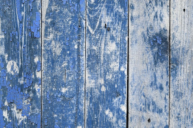 Vecchio fondo di legno blu. Trama di tavola di legno