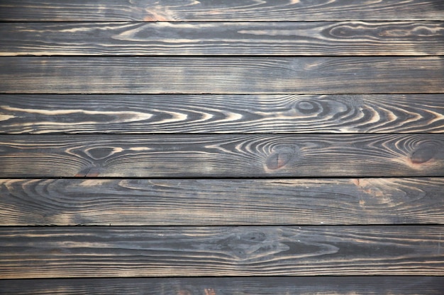 Vecchio fondo di legno dell'annata. Pannelli antichi grigi e marroni. Trama ruvida. Pavimento ispido e granuloso.