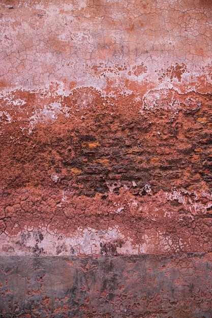 Vecchio fondo di struttura del muro di mattoni rossi Superficie del cemento di lerciume