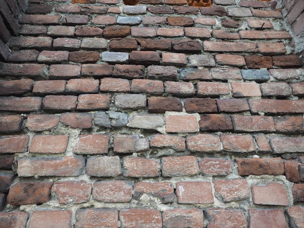 Vecchio fondo rosso del muro di mattoni