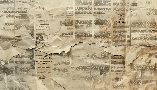 Vecchio giornale design vintage modello di sfondo retro con testo e immagini