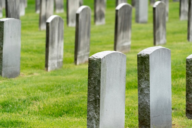 Vecchio iarda della tomba del cimitero degli SUA