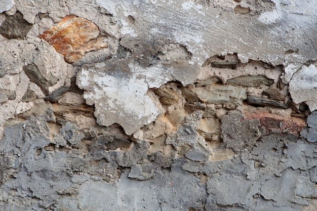 Vecchio muro di costruzione grigio