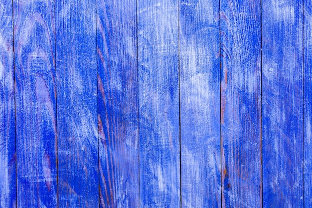 Vecchio muro di legno dipinto Sfondo astratto blu